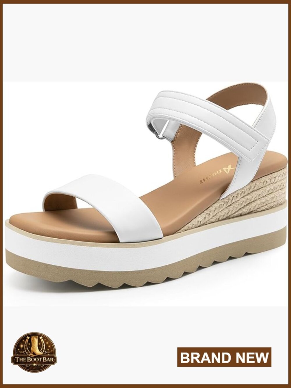 Wedge Espadrille Sandals with Ankle Strap, Platform, Cushioned Footbed